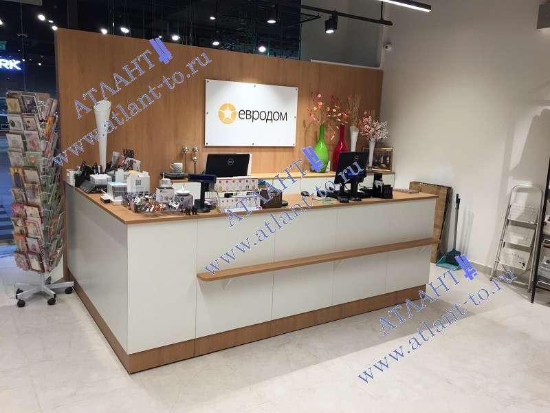 Ресепшен для магазина ЕВРОДОМ