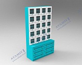 Витрина для очков с ячейками МДФ